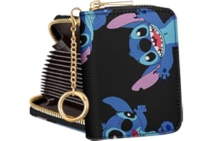 MULAFNXAL Mulafnxzl Credit Card Holder Wallet for Teen Girls Women Cute Cartoon Leather Accordion Wallets for Kids Boys Female Small Multi Rfid CardHolder Purse Cool Aesthetic Print Cartera Zipper,Black