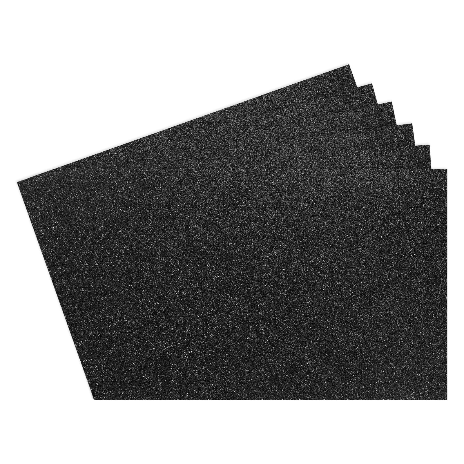 Rebower 6Pcs Foam Sheets Crafts Glitter Foam Arts Paper 12 x 8 x 5/64 Inch [for Crafts Project, Scrapbooking, DIY, Party Handicraft, Costumes]-30cm x 20cm x 2mm / Black