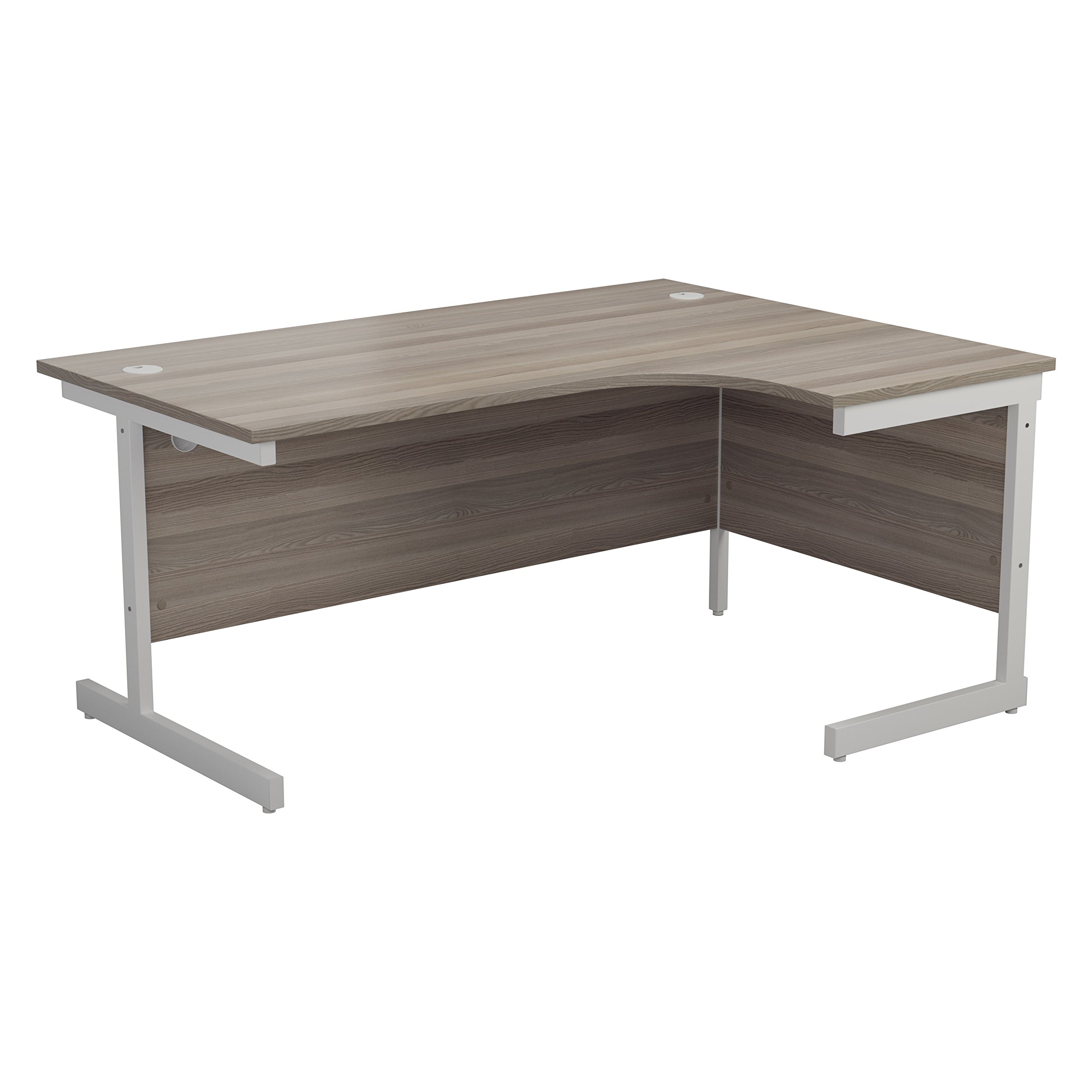 Office Hippo Heavy Duty Right Corner Desk, Modern L-Shape Office Table with Integrated Cable Ports, Stain & Heat Resistant Top, 180x120x73cm