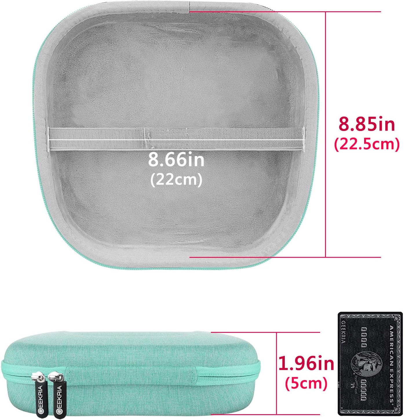 Geekria Shield Headphones Case Compatible with AirPods Max Case, Replacement Hard Shell Travel Carrying Bag with Cable Storage (Green) - Image 5