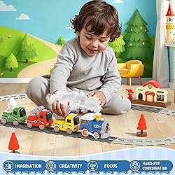 MORECOLL Train Set for Toddlers w/Steam, Music
