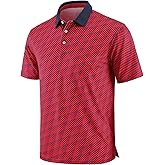 Demucy Men's Golf Polo Shirts Dry Fit Comfort Stretch Casual Shirt Short Sleeve Perfomance Moisture Wicking Funny Print