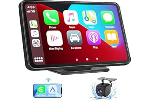 BETRMA Portable Wireless Carplay Car Stereo - 7'' HD Touch Screen Carplay & Android Auto, 1080p Backup Camera, GPS Navigation Drive Mate with Mirror Link/AUX/FM/Bluetooth for All Vehicles