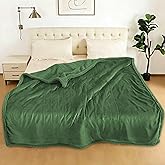 TICOO Electric Heated Blanket Full Size 72" x 84" - 5 Heat Settings & 10H Auto-Off, Microplush Flannel & Sherpa Lining, Machine Washable, Overheat Protection, Ideal Gifts for Home/Bedroom/Sofa, Green