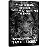 WYJZDZQ8 Lion Inspirational Canvas Office Print Wall Art Animal Motivational Picture Inspiring Animal Poster Painting Modern Artwork for Home Bedroom Living Room Office Decor Frame[12''W X 18''H]