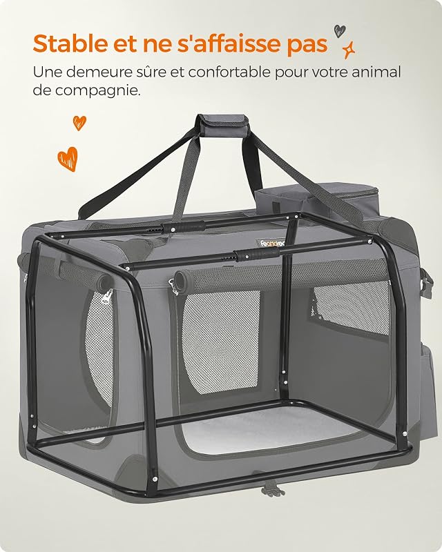 Sac Transport Chat Chien, Caisse Pliable, 70 x 52 x 52 cm