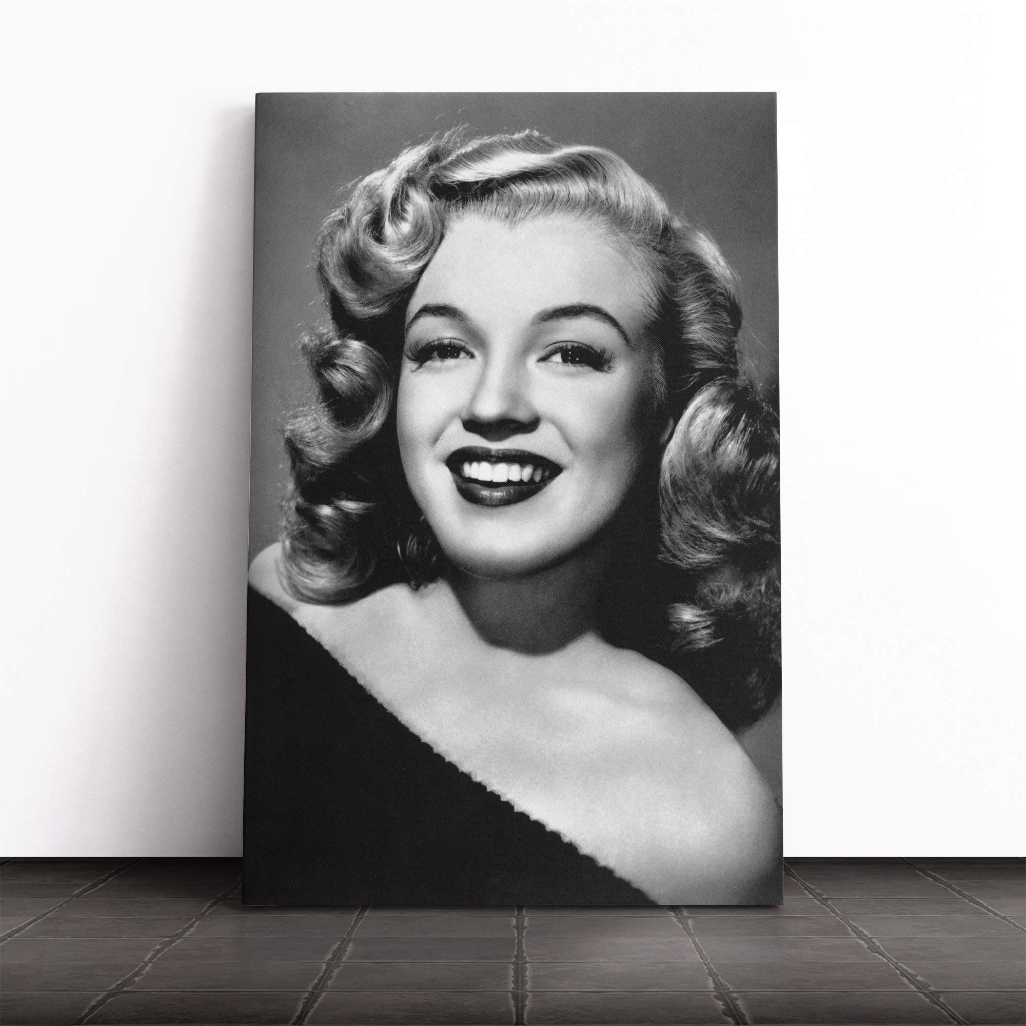 Marilyn Monroe (4) Canvas Print | Gallery Wrapped 30mm Frame Wall Art | 20x14 inches | Ready to Hang | Modern Picture | Living Room Bedroom Lounge Office