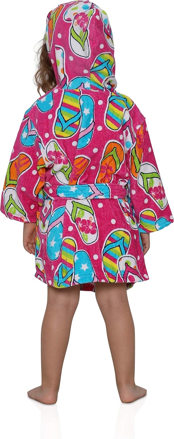 Komar Kids Ocean Print Cotton Hooded Terry Robe Cover Up, Sizes 4-12: Clothing