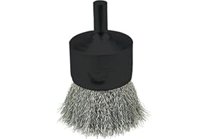 Weiler 10022 1" Crimped Wire End Brush, .0104" Stainless Steel Fill, Made in the USA