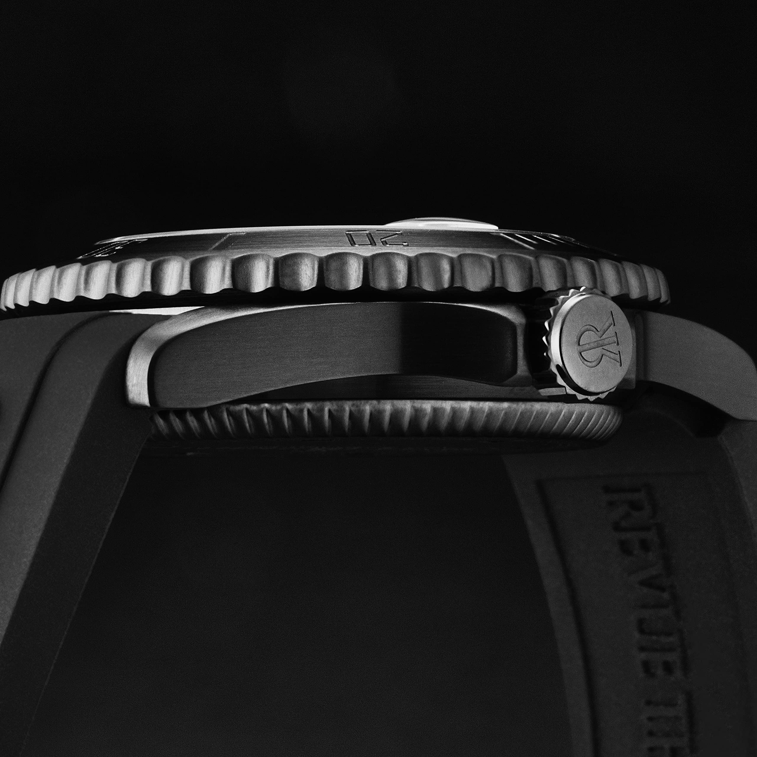 Revue Thommen Men's 'Diver' Black Dial Black Rubber Strap Swiss Automatic Watch 17571.2774