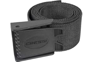 Cressi Nylon Weight Belt with Hard Plastic Buckle for Freediving and Spearfishing- Kos - Designed in Italy by Cressi