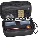 ANKHOH Tobacco Pipe Pouch and Pipe Case, 7-Inch Fit with 2 Boxes | DIY Foam Fits Pipes Up to 7 in,Mesh Pocket and Straps Organize Filters, Cleaners and Tools,2 Plastic Boxes Included