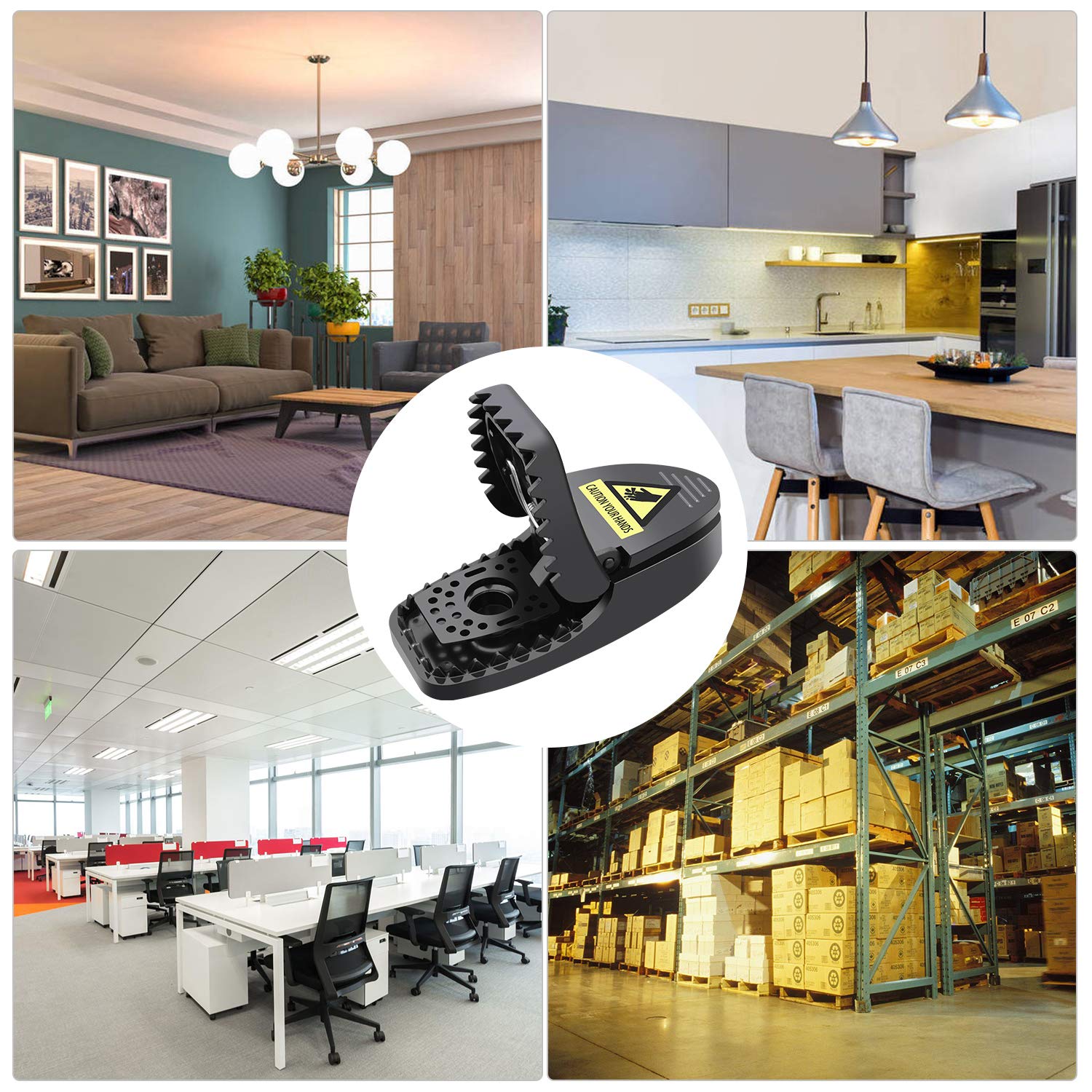 Charlemain Piège à Souris, Tapetteà Souris Réutilisable, Souricière avec Ressort Puissant,Tapette à Rat et Sensible Contrôle des Rats Efficace (Lot de 6)