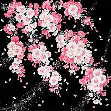 Japonmania Furoshiki 50 x 50 cm, Schwarz – Sakura Yukata