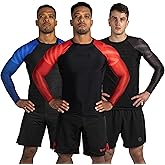 Sanabul Essential Long Sleeve Compression Training Rash Guard for MMA BJJ Wrestling Grappling and No Gi Jiu Jitsu rashguard