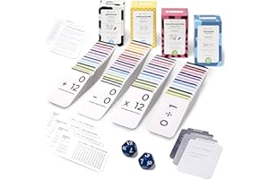 Think Tank Scholar 681 Math Flash Cards & Math Dice (Award Winning) Addition, Subtraction, Multiplication & Division - All Facts & Games - Kids Ages 4+ Kindergarten, 1ST, 2ND, 3RD, 4TH, 5TH, 6TH Grade