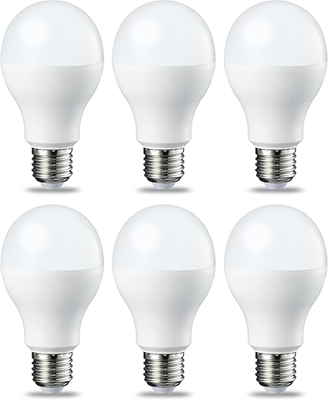 amazon basics bombilla led esferica e27 de tornillo edison 9w equivalente a 60w classe energetica a blanco calido 6 unidades