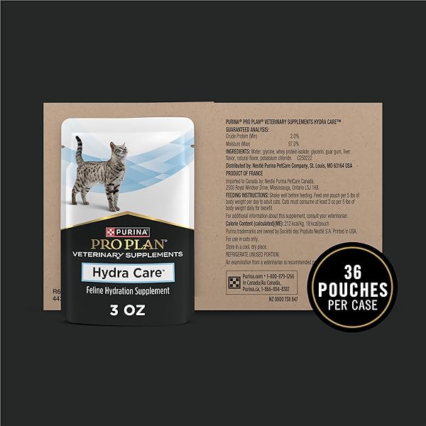 PURINA PRO PLAN VETERINARY SUPPLEMENTS HYDRA CARE CAT SUPPLEMENTS – (PACK OF 36) 3 OZ. POUCHES