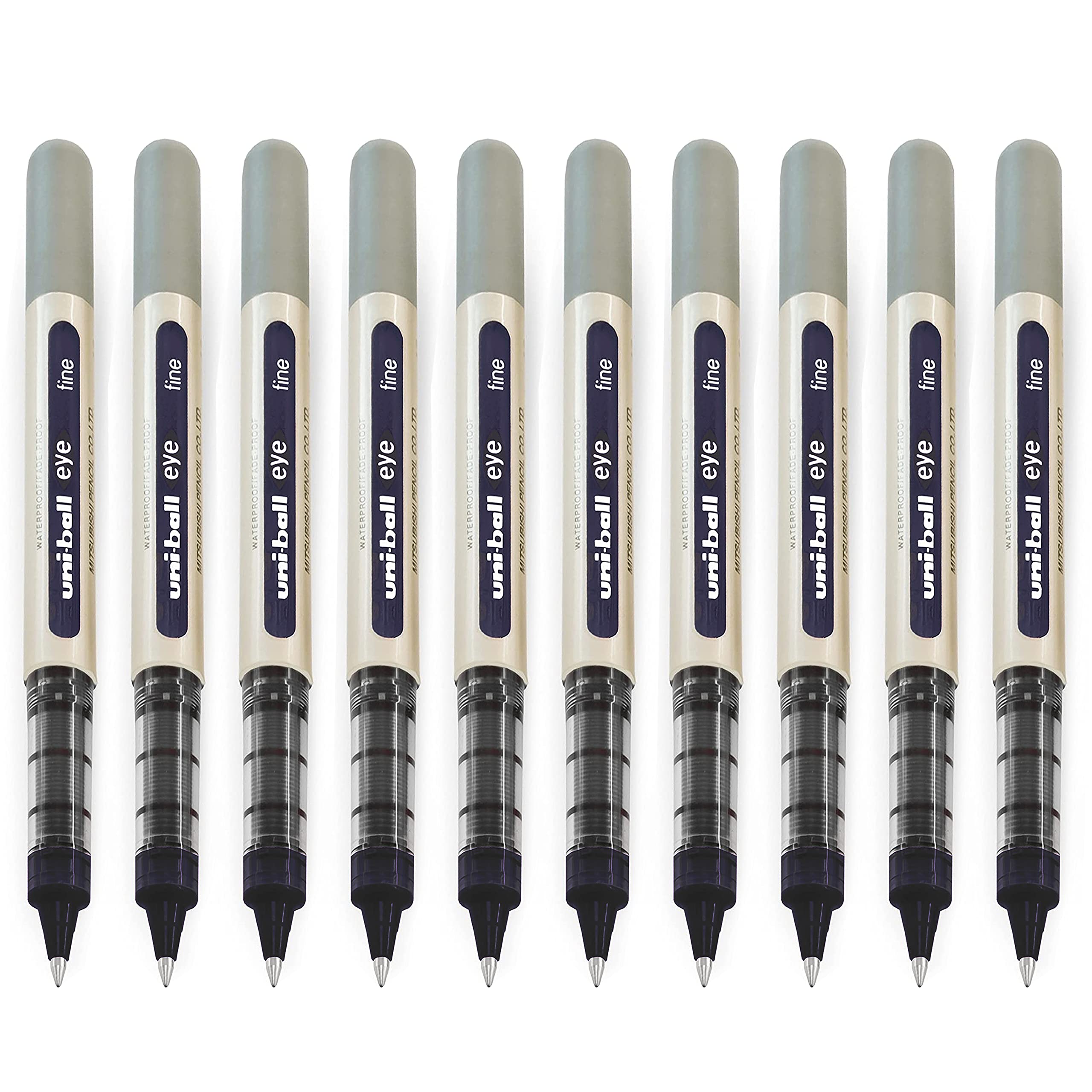 uni-ball EYE - UB-157E Rollerball Pens - 0.7mm Nib - [Pack of 10] - Black Ink