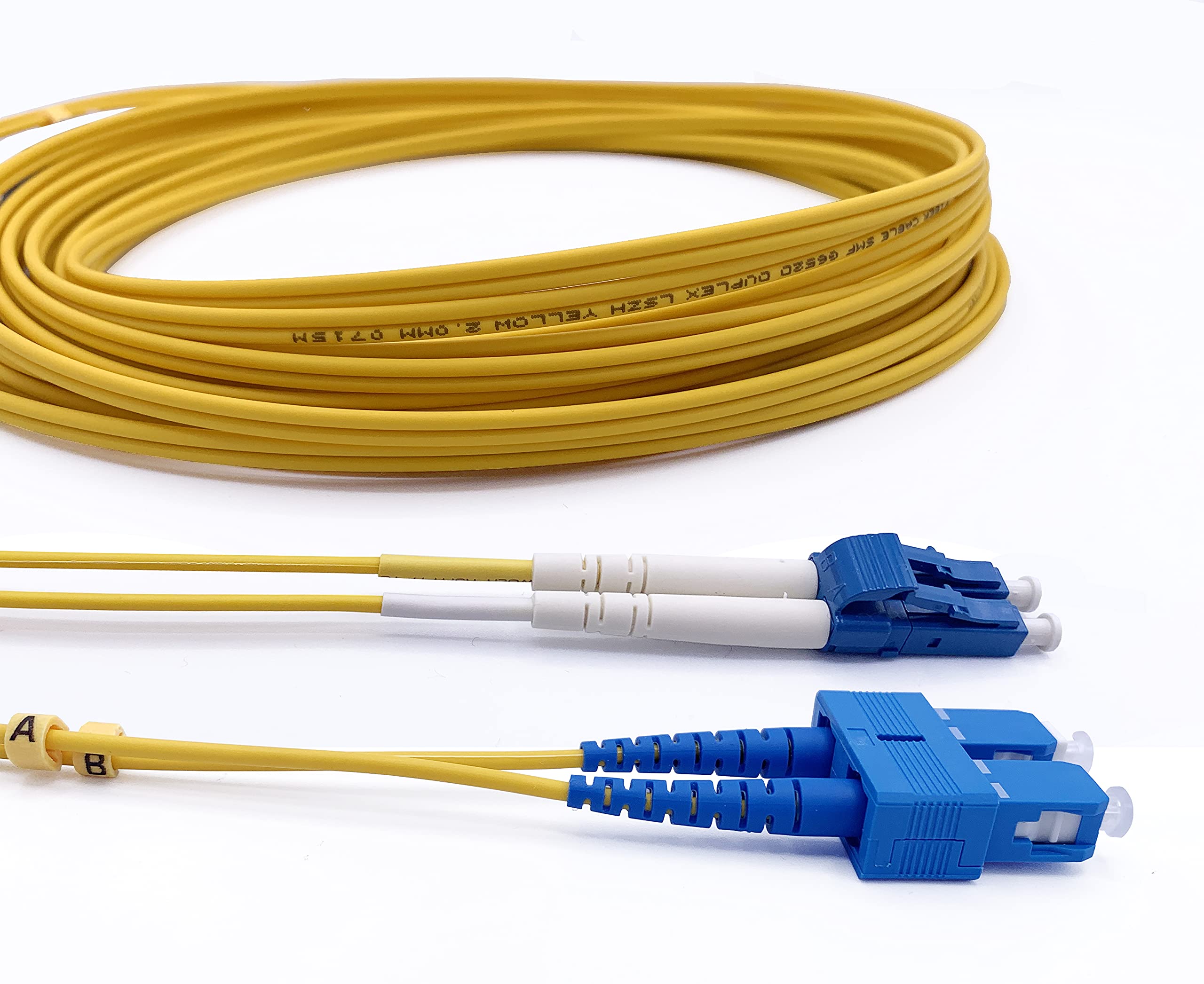 Elfcam®- OS2 Duplex SC/UPC to LC/UPC Single Mode Fibre Optic Cable (Optical Starter) (20M)