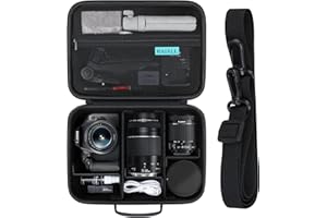 RAIALL Camere Case for Canon EOS Rebel T7/R50/R50V/R100/R5/R6 Mark II/R7/ R8/R10/RP/R7/SL3/for Sony DSLR Camera, Lens, Tripod