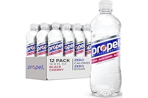 Propel, Black Cherry, Zero Calorie Sports Drinking Water with Electrolytes and Vitamins C&E, 16.9 Fl Oz (12 Count)