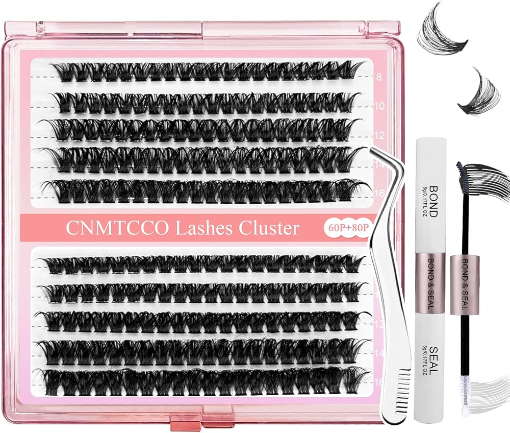 CNMTCCO D Curl Individual Cluster Lashes DIY False Eyelash Extensions 10-16mm