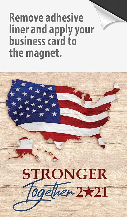 2021 business card calendar adhesive back Amazon Com 2021 Magnetic Business Card Refrigerator Sheet Style Calendar Box Of 100 Double Sided Includes Envelopes Peel And Stick Business Card Magnet Great Marketing Tool Americana Office Products 2021 business card calendar adhesive back