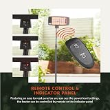 Swan Stand Patio Heater 2KW Remote Control Adjustable Height IP24 Water view 6