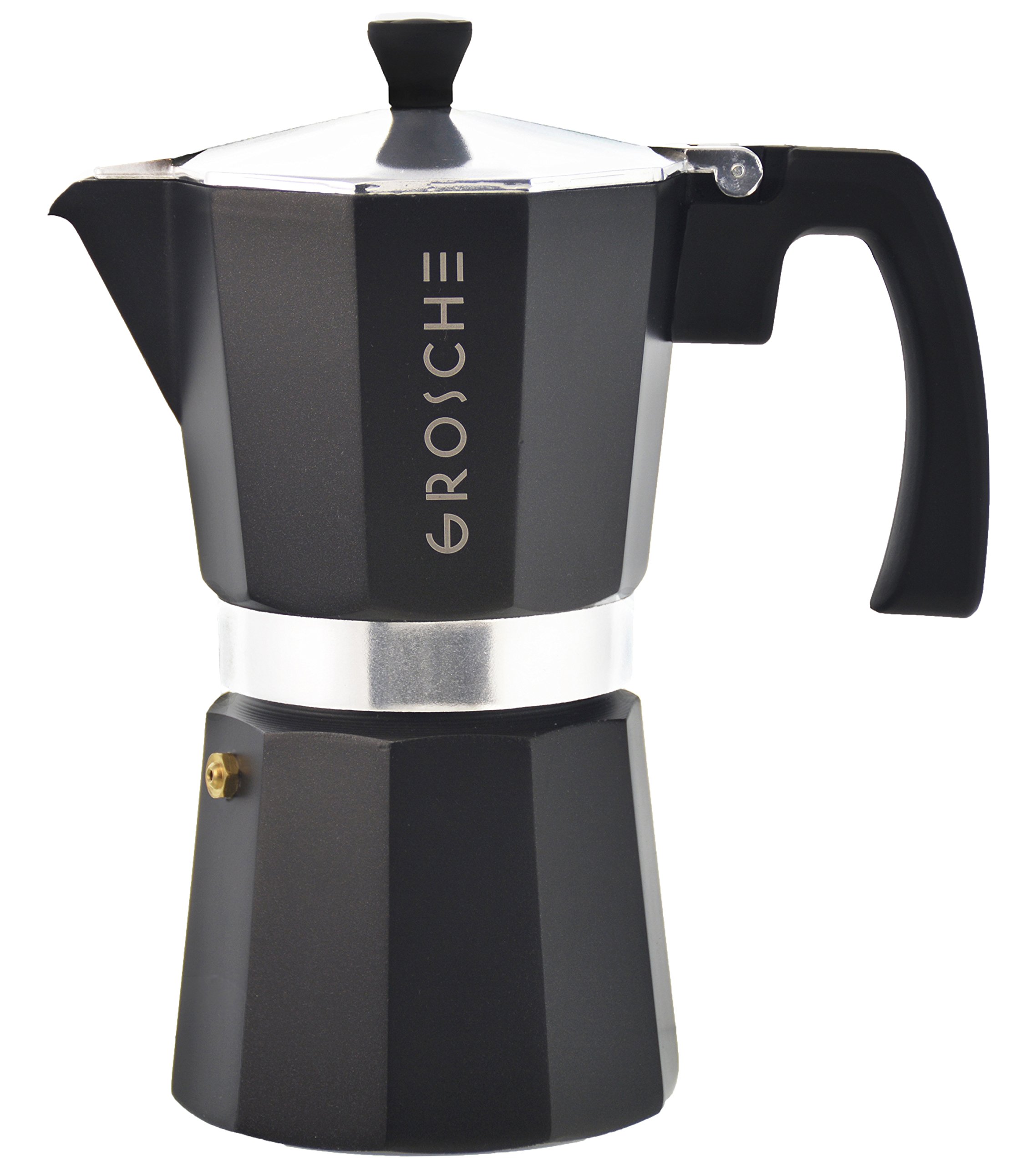 GROSCHE Milano Moka 3Cup Stovetop Espresso Coffee Maker with Italian