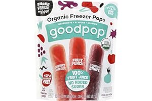 GOODPOP Organic Assorted Freezer Pops 20 Count, 30 FZ