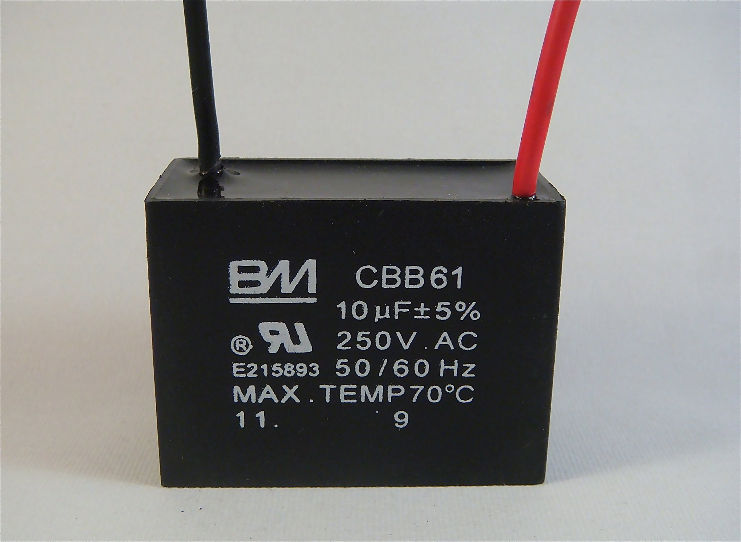 FAN CAPACITOR CBB61 10uf 250V 2 WIRE Buy Online in UAE. Industrial