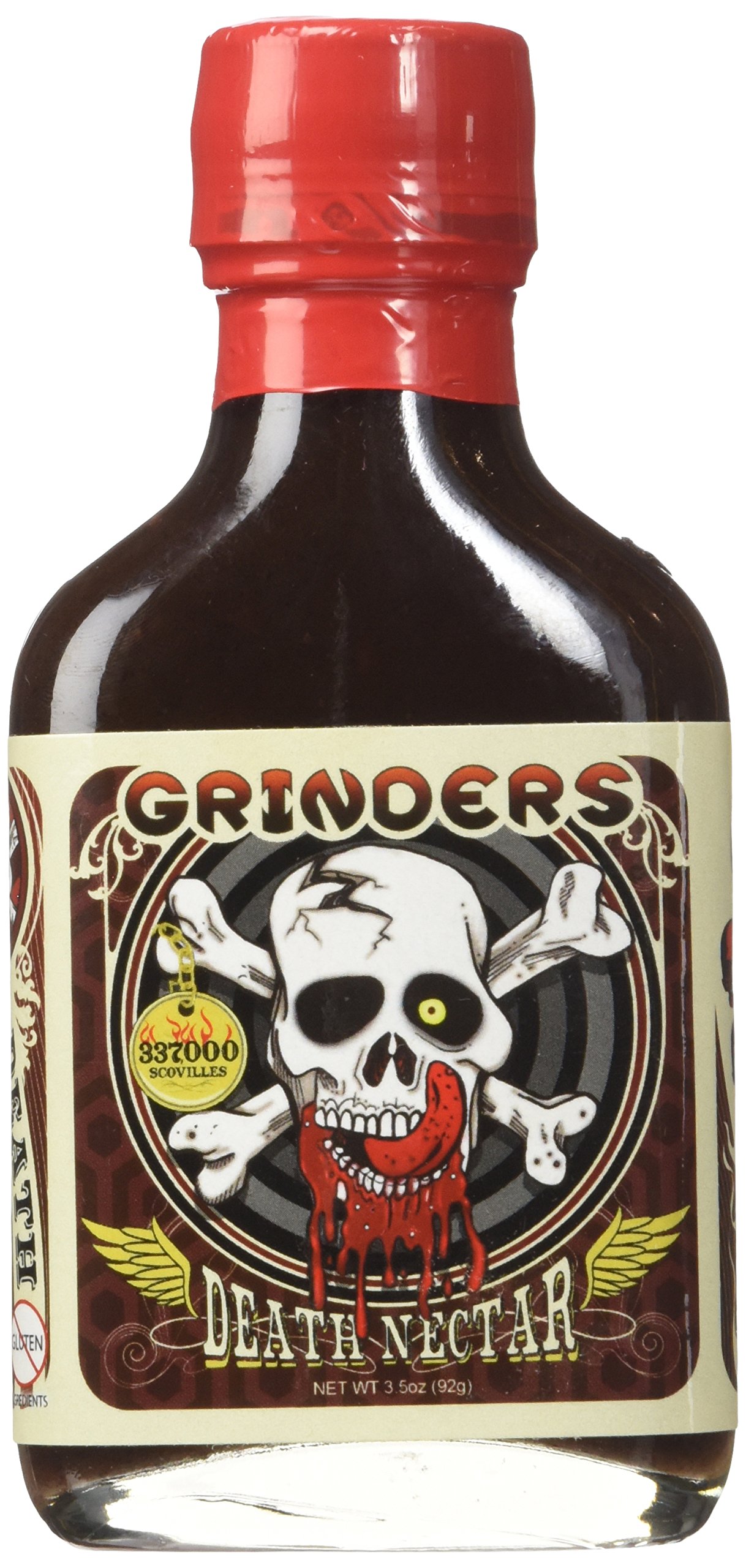 Grinders Death Nectar Extremely Hot Ghost Pepper Hot Sauce 3.5 oz