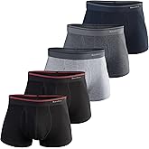 Norcotton Men's Boxer Briefs, Soft and Breathable Cotton Underwear with ComfortFlex Waistband, 5-Pack