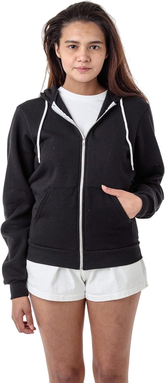 los angeles apparel zip hoodie