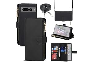 Jaorty for Google Pixel 7 Pro Phone Case Wallet for Women with Crossbody Strap Lanyard,Pixel 7 Pro Wallet Case with Card Hole