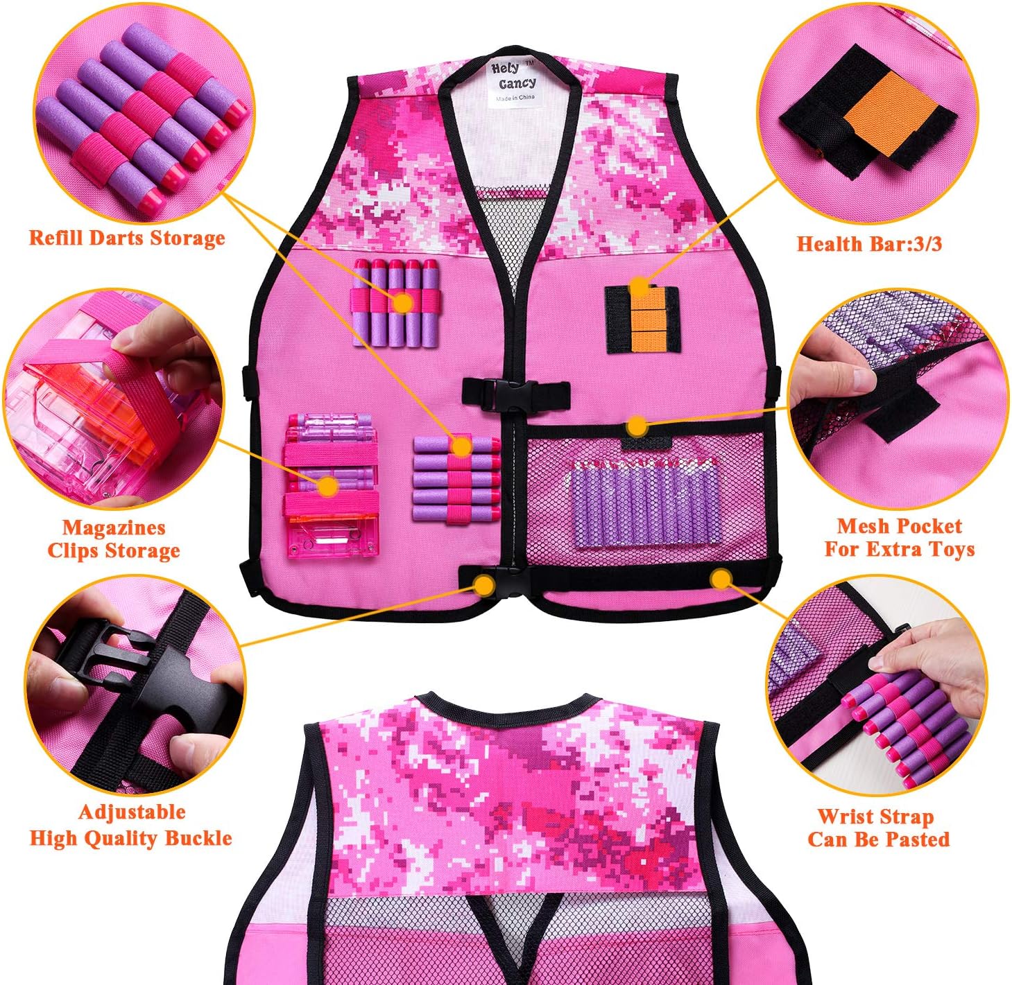pink nerf vest