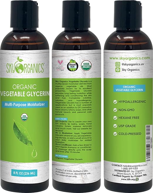 Amazon Com Organic Vegetable Glycerin By Sky Organics Non Gmo