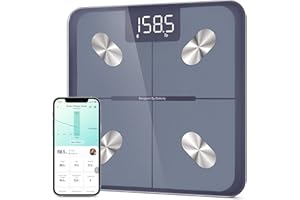 Etekcity Smart Scale for Body Weight and Fat Percentage, Digital Bathroom Accurate Weighing Machine for People's BMI Muscle, Bluetooth Electronic Body Composition Monitor Syncs with App, 400lb