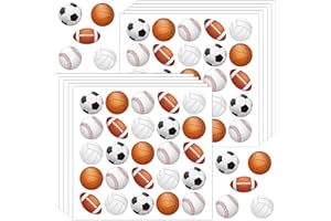 SODKNOW 250 Pcs Sports Ball Stickers for Kids Soccer Stickers Football Stickers Baseball Stickers Basketball Stickers Volleyball Stickers for Kids Ball Themed Party Birthday Classroom Decorations Supplies