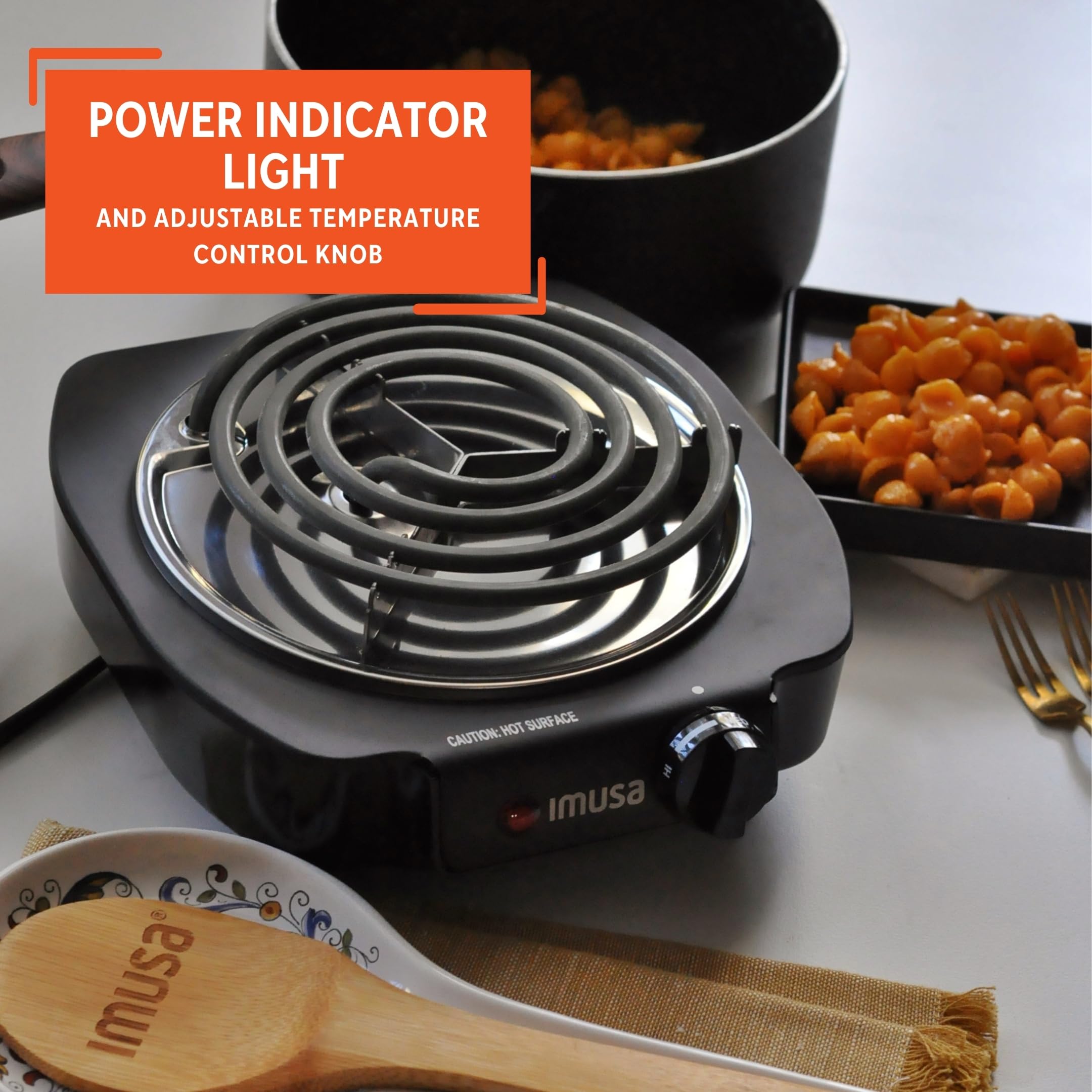 IMUSA Single Electric Burner, Black