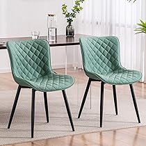 Amazon.com: YOUTASTE Light Green Dining Chairs Set of 2 Mid