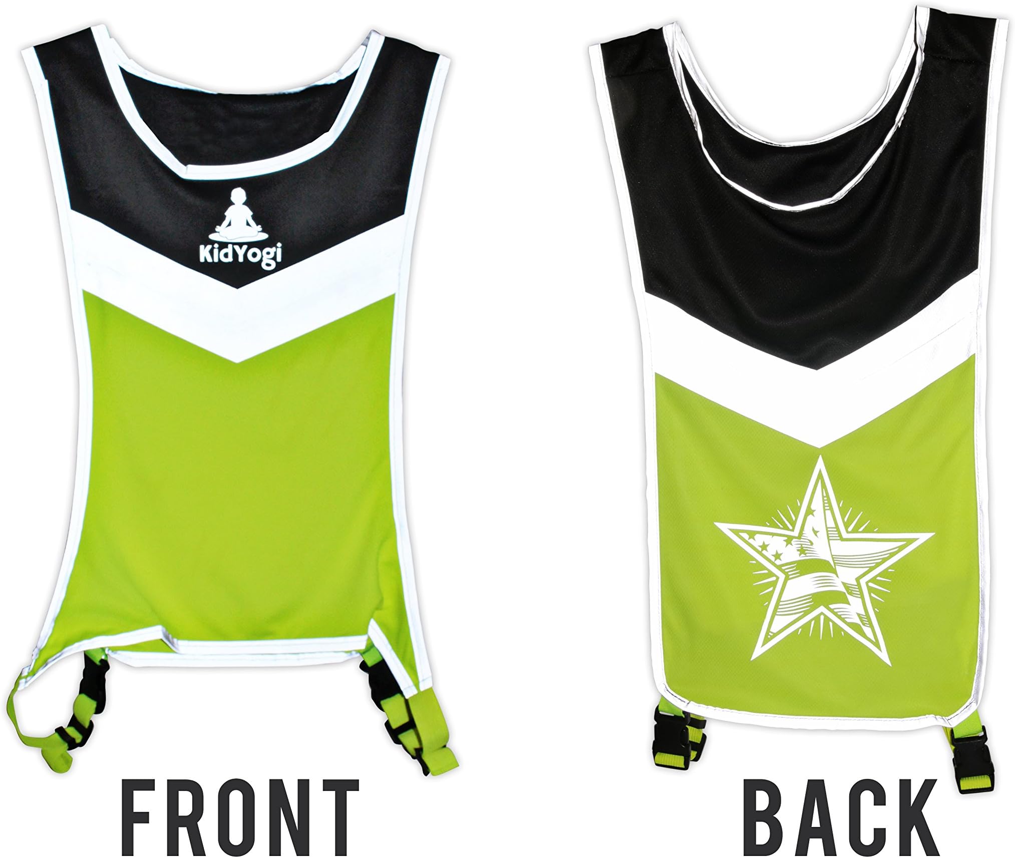 2 Pack KidYogi Illumination Vest - Reflective Vest for Active Children High Visibility Night Time Safety