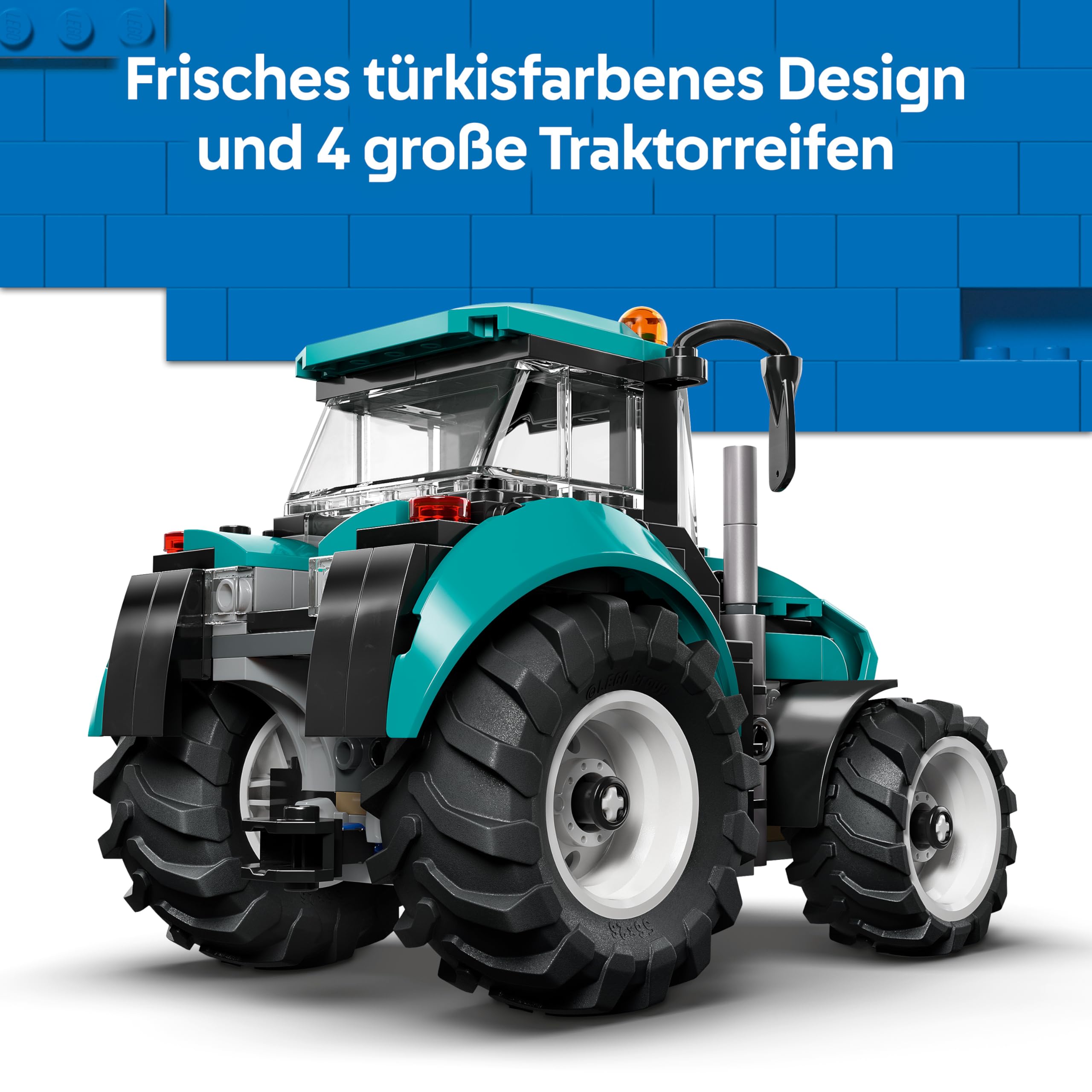 LEGO City Traktor - Spielzeug Bauernhof Fahrzeug Modellbau mit Bauern Minifigur - Geburtstagsgeschenk für Jungen ab 6 Jahren und Technikfans - 60498 3