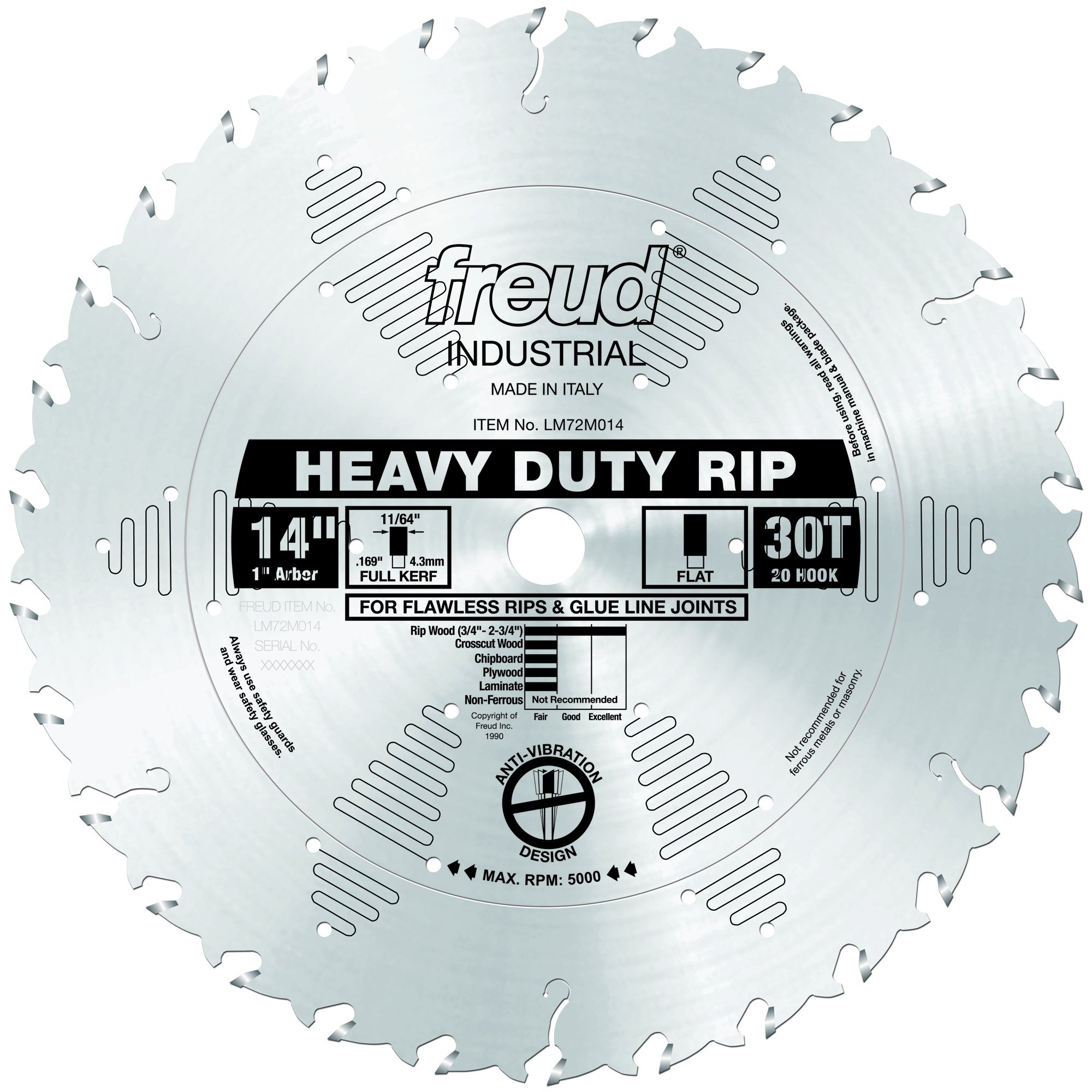 Freud LM72M014: 14" x 30T Heavy-Duty Rip Blade