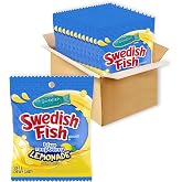 SWEDISH FISH Blue Raspberry Lemonade Soft &amp; Chewy Gummy Candy, 12 Bags | Bulk Candy