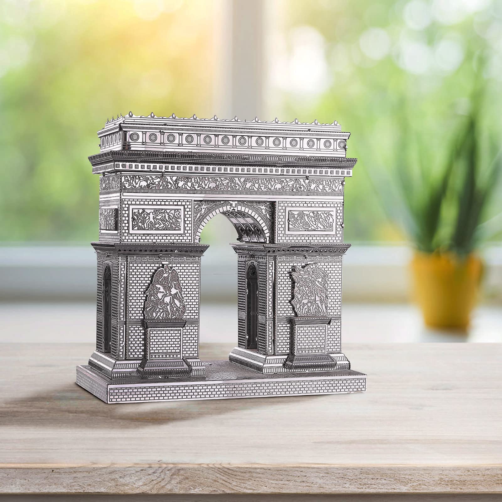 Piececool 3D Metal Puzzles for Adults, Arc De Triomphe Model Kit, France Famous Architecture Building Kit for Men DIY Handcraft Great Gifts for Birhtday Christmas, 41Pcs
