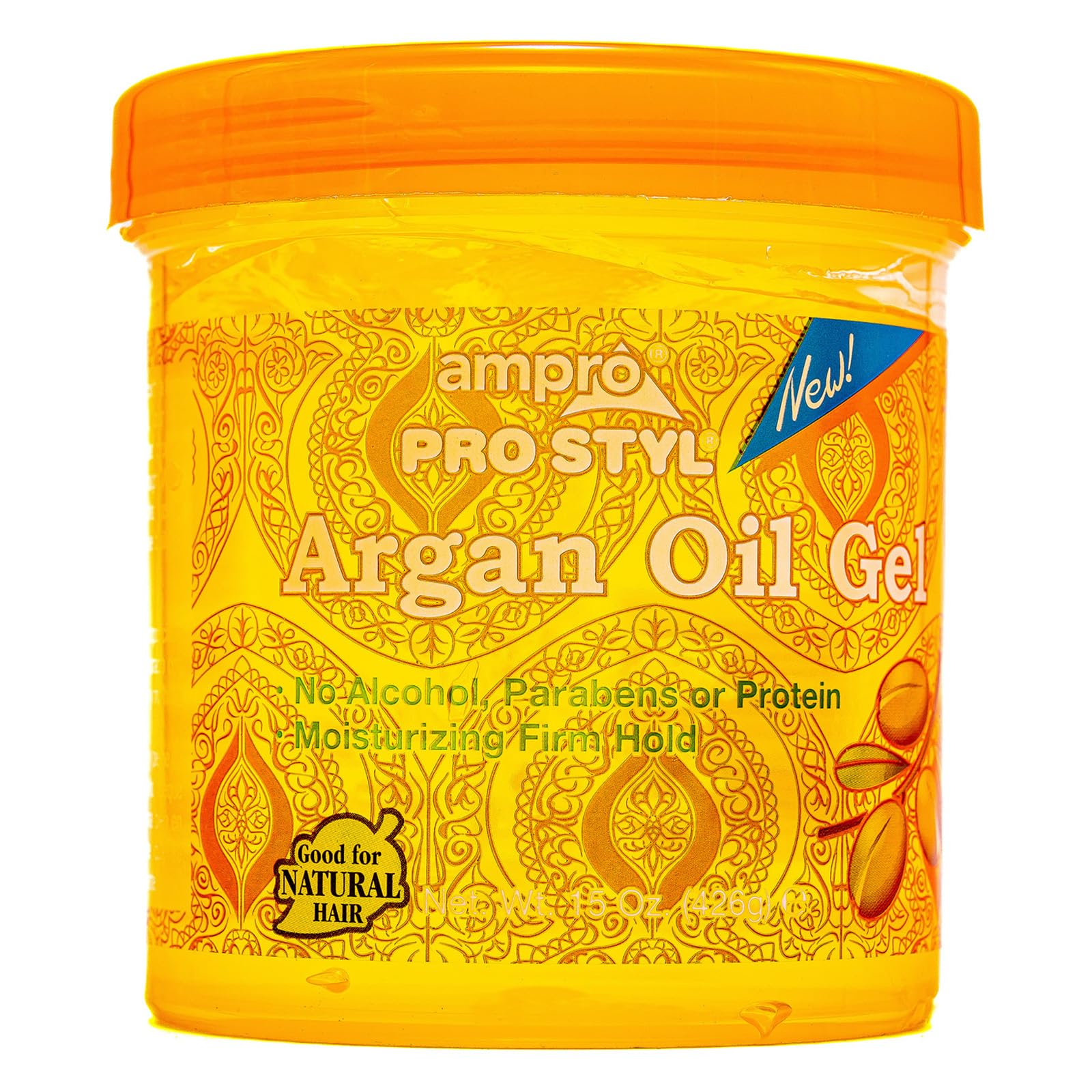 Ampro Pro Styl Styling Gel - Protects and Strengthens Your Strands - Non-Flaking, Alcohol Free, Vegan Formula - Flexible, Touchable Hold for All Hair Textures - Regular - 426 g