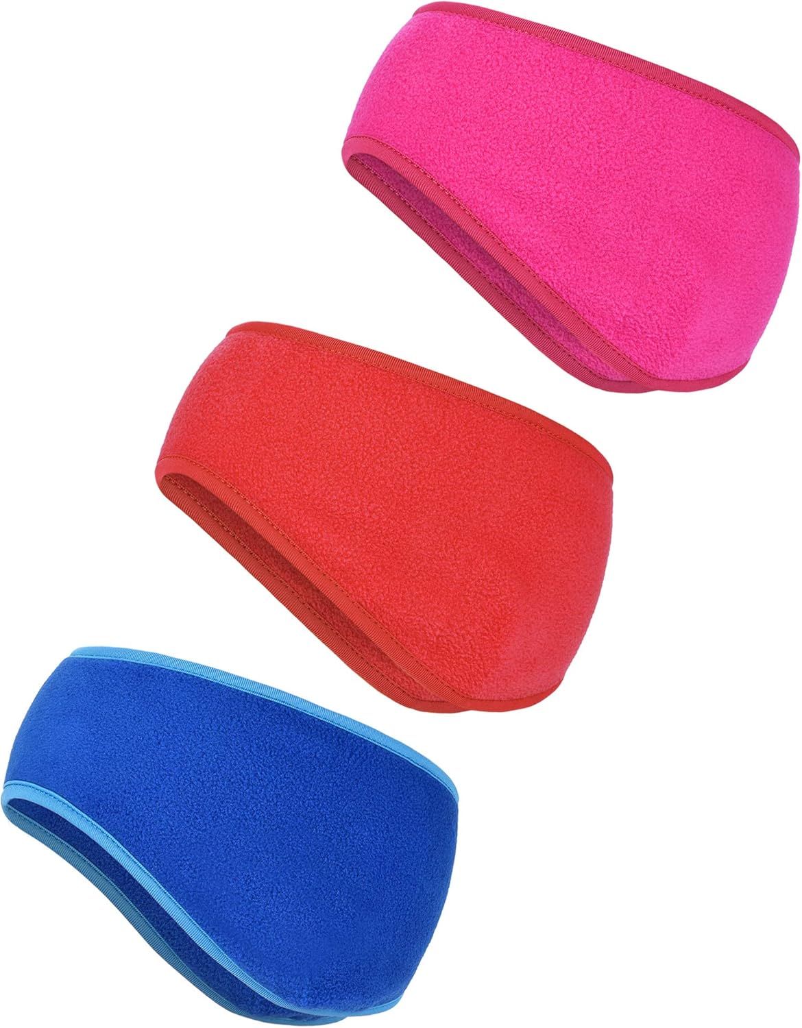 BBTO 3 Pieces Ear Warmer Headband Winter Headbands Fleece Headband for Women Men (Black, Gray, Navy) : Clothing