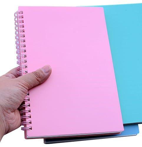 Pack De 3 Carnets Spirale A5 Toplive - Couverture Rigide Fleurs | 80 Pages Chacun | Bureau Et étude
